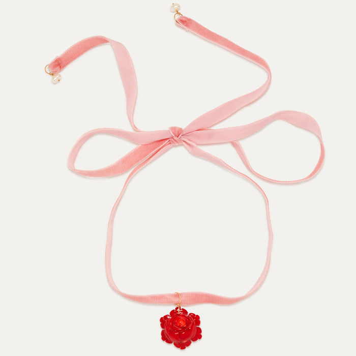 Rose Velvet Necklace