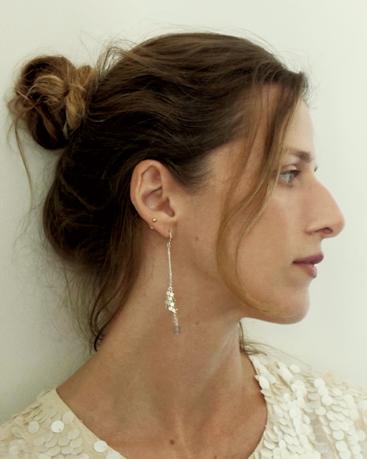 Vesper Glomesh Silver Earrings