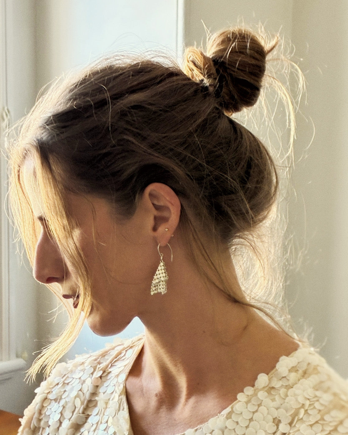 Orla Glomesh Silver Earrings