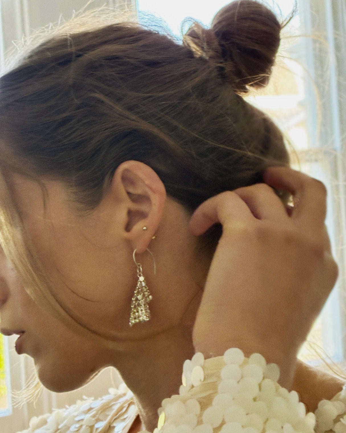 Orla Glomesh Silver Earrings
