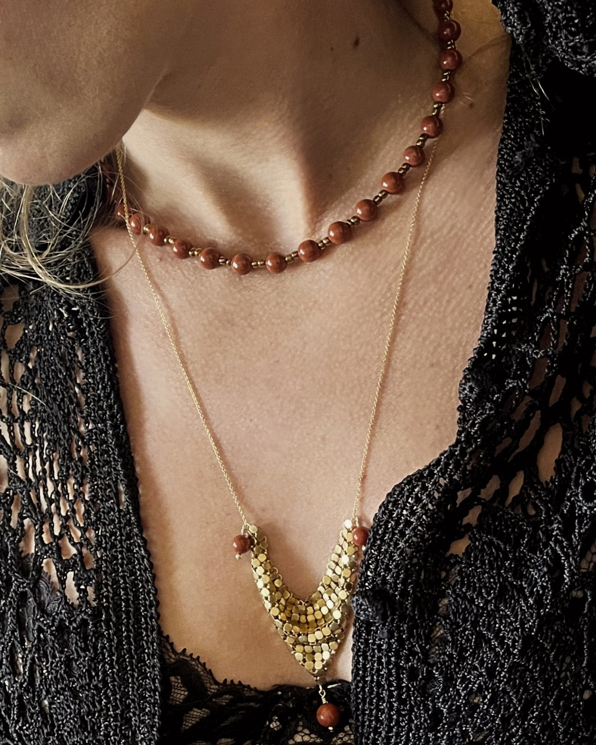 Aura Red Necklace