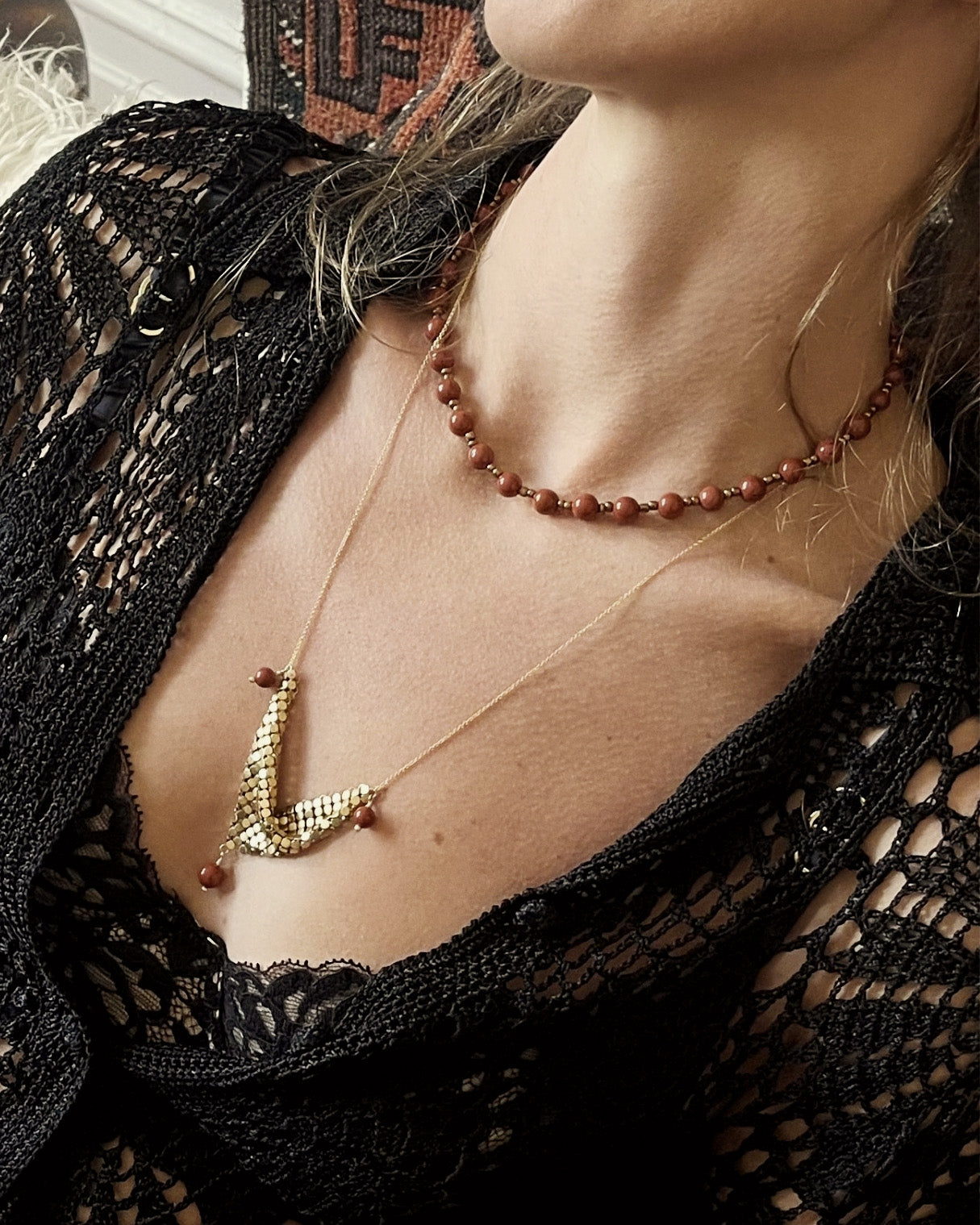 Aura Red Necklace