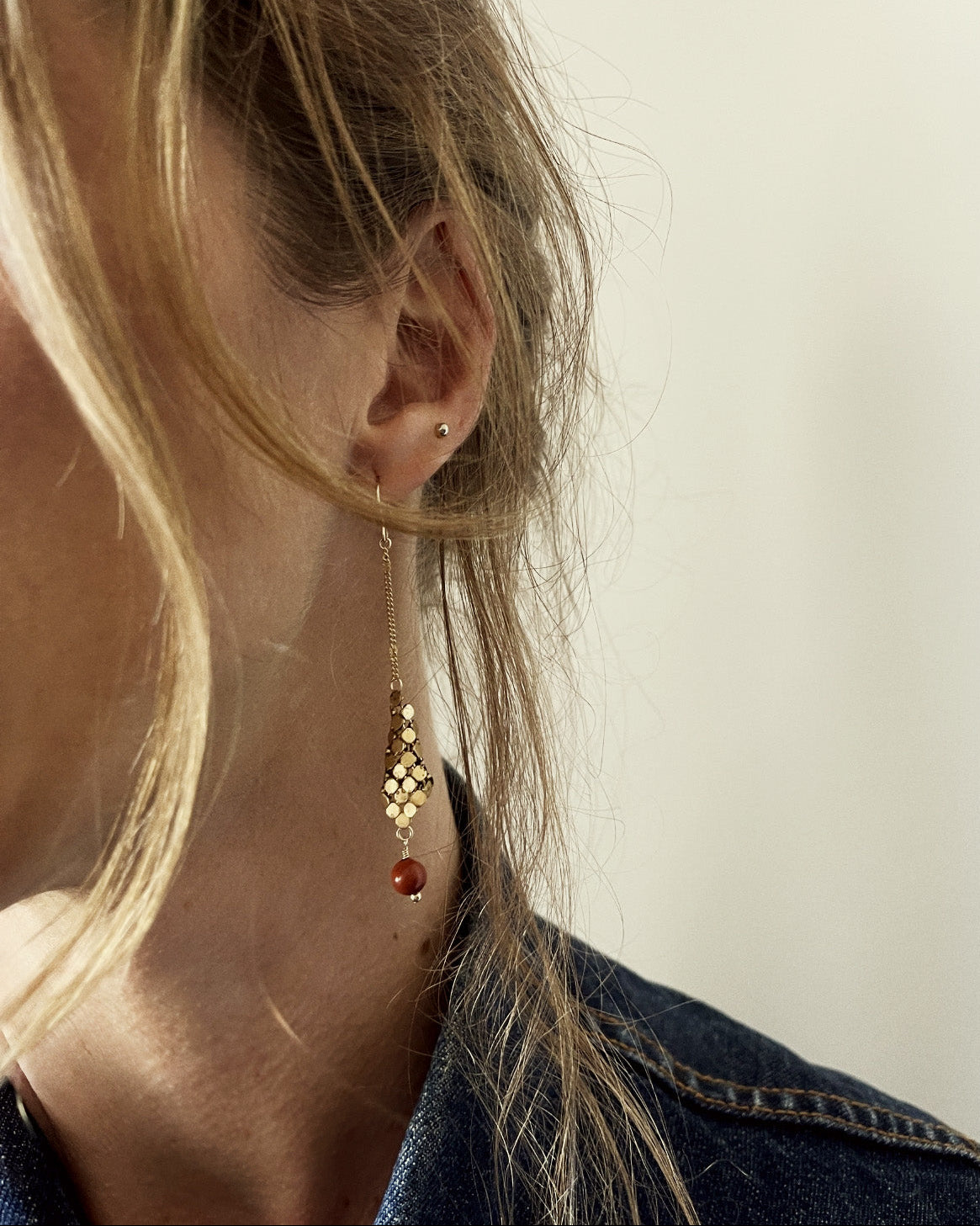 Vesper Glomesh Gold Earrings