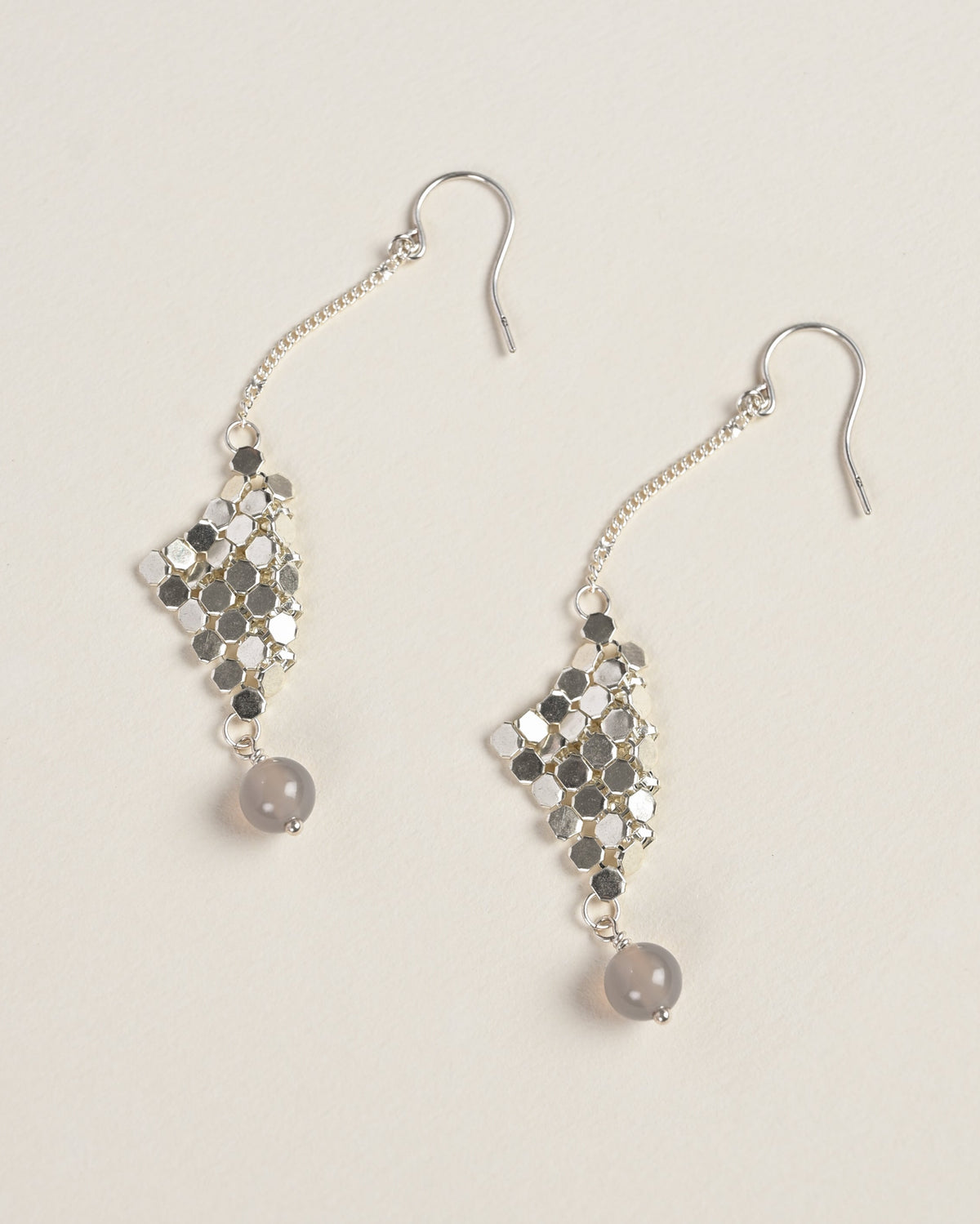 Vesper Glomesh Silver Earrings
