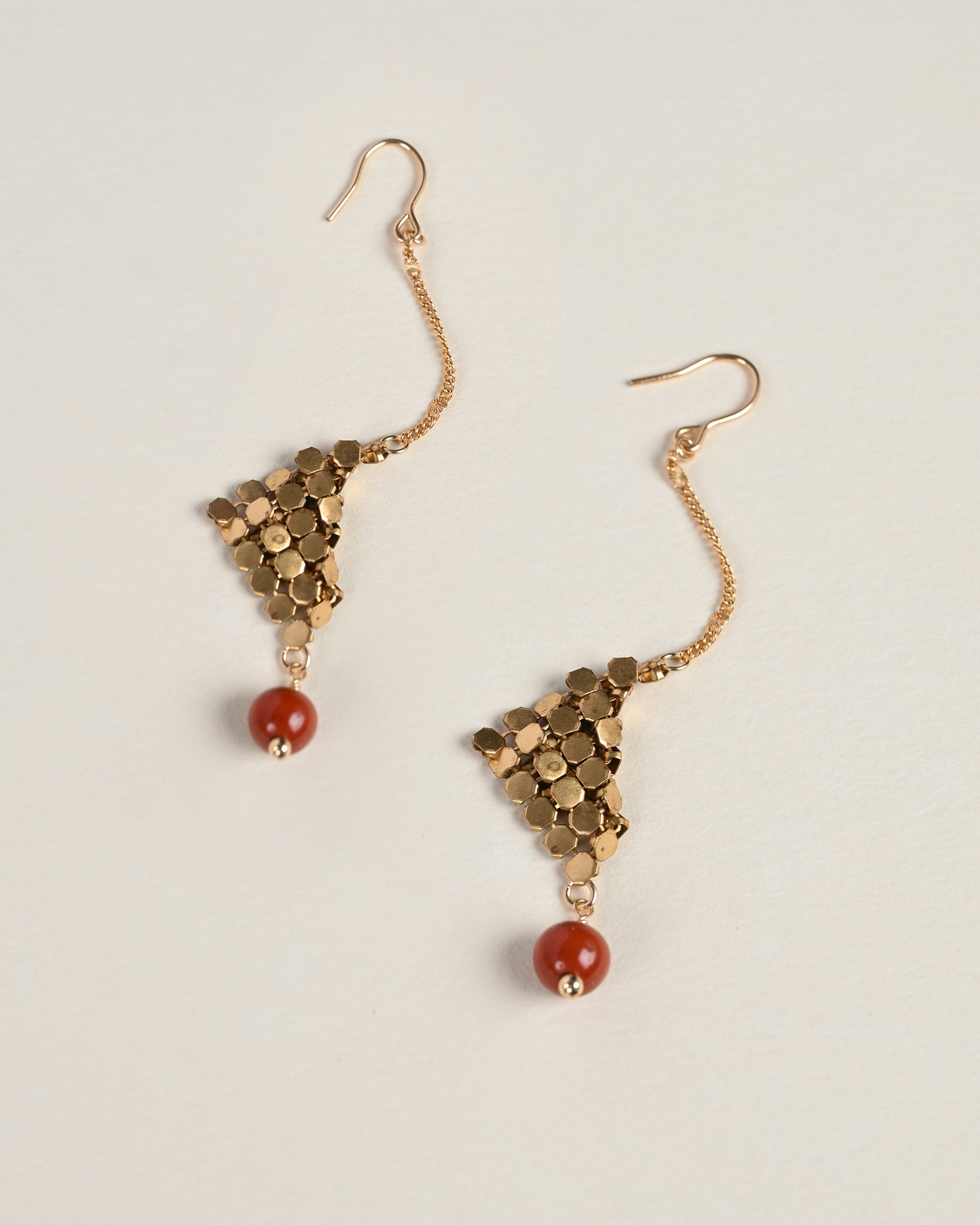 Vesper Glomesh Gold Earrings