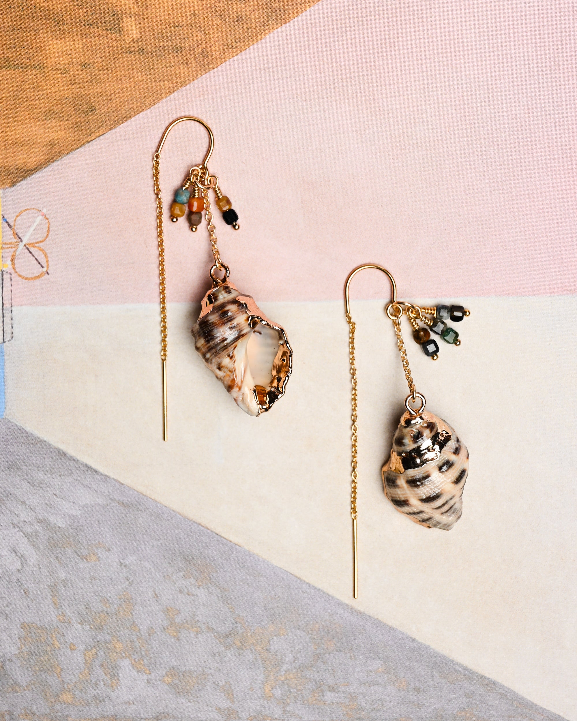 Lee Thread Through Shell Earrings