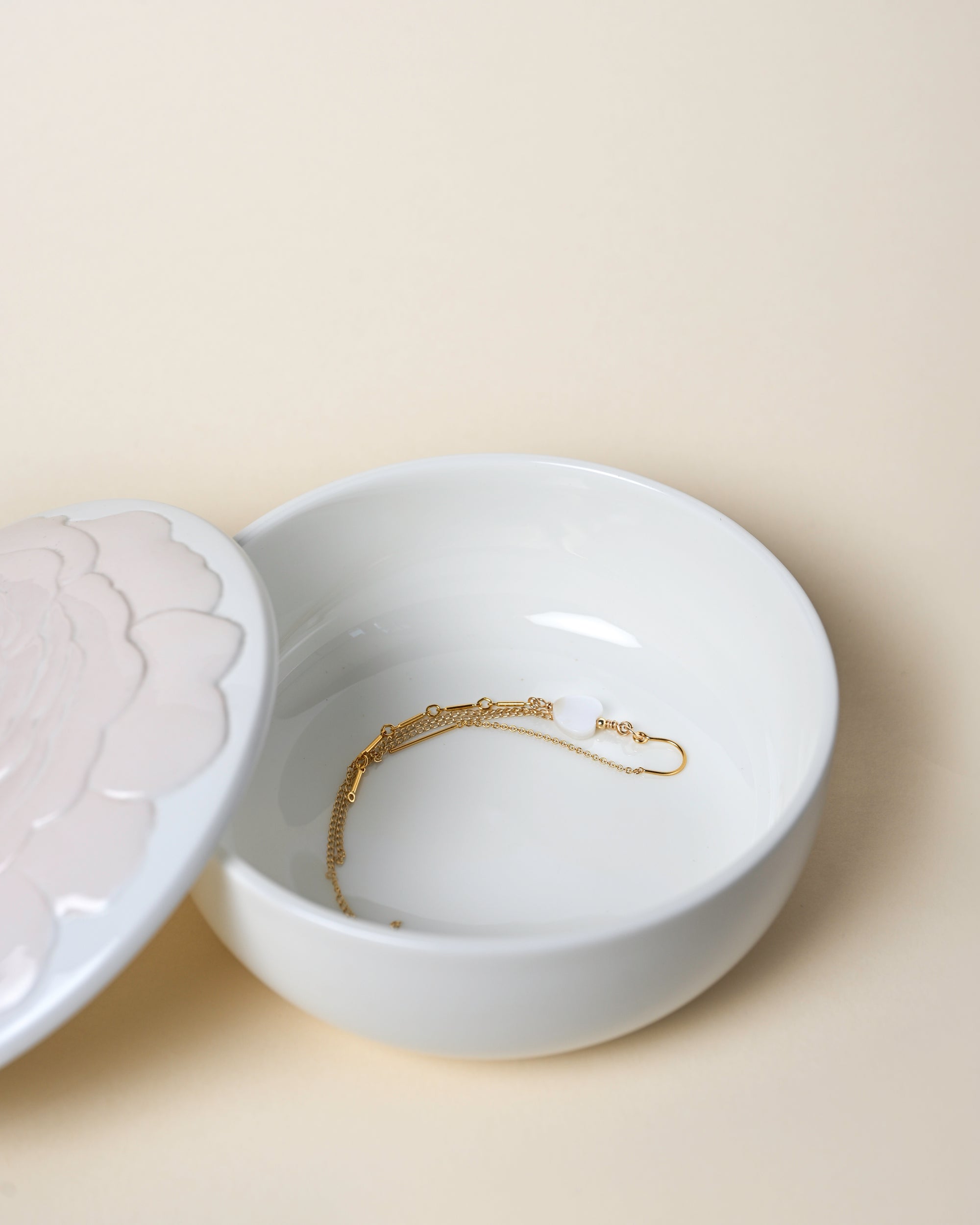 Vintage Bone China Trinket Box