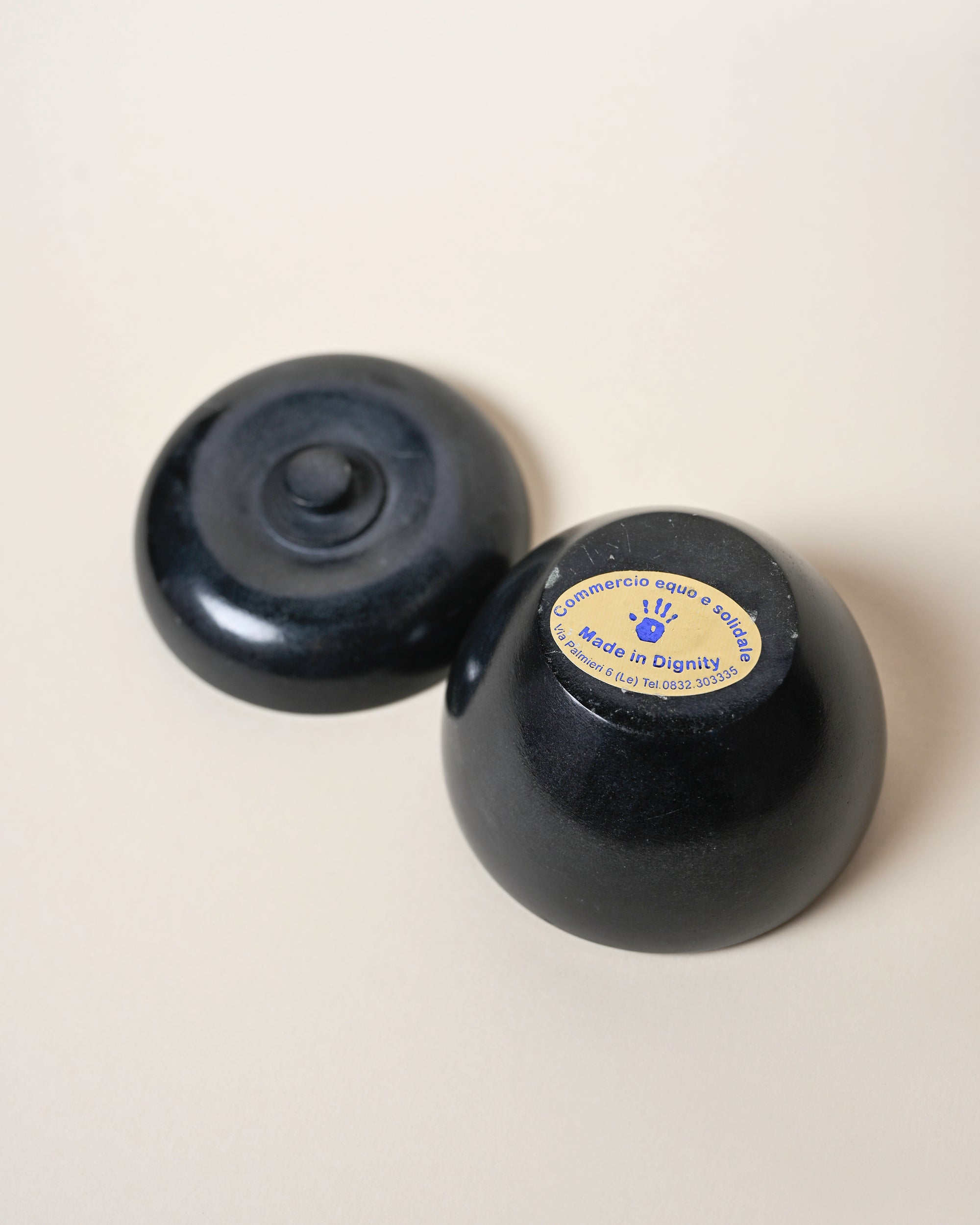 Vintage Basalt Apple Trinket Box