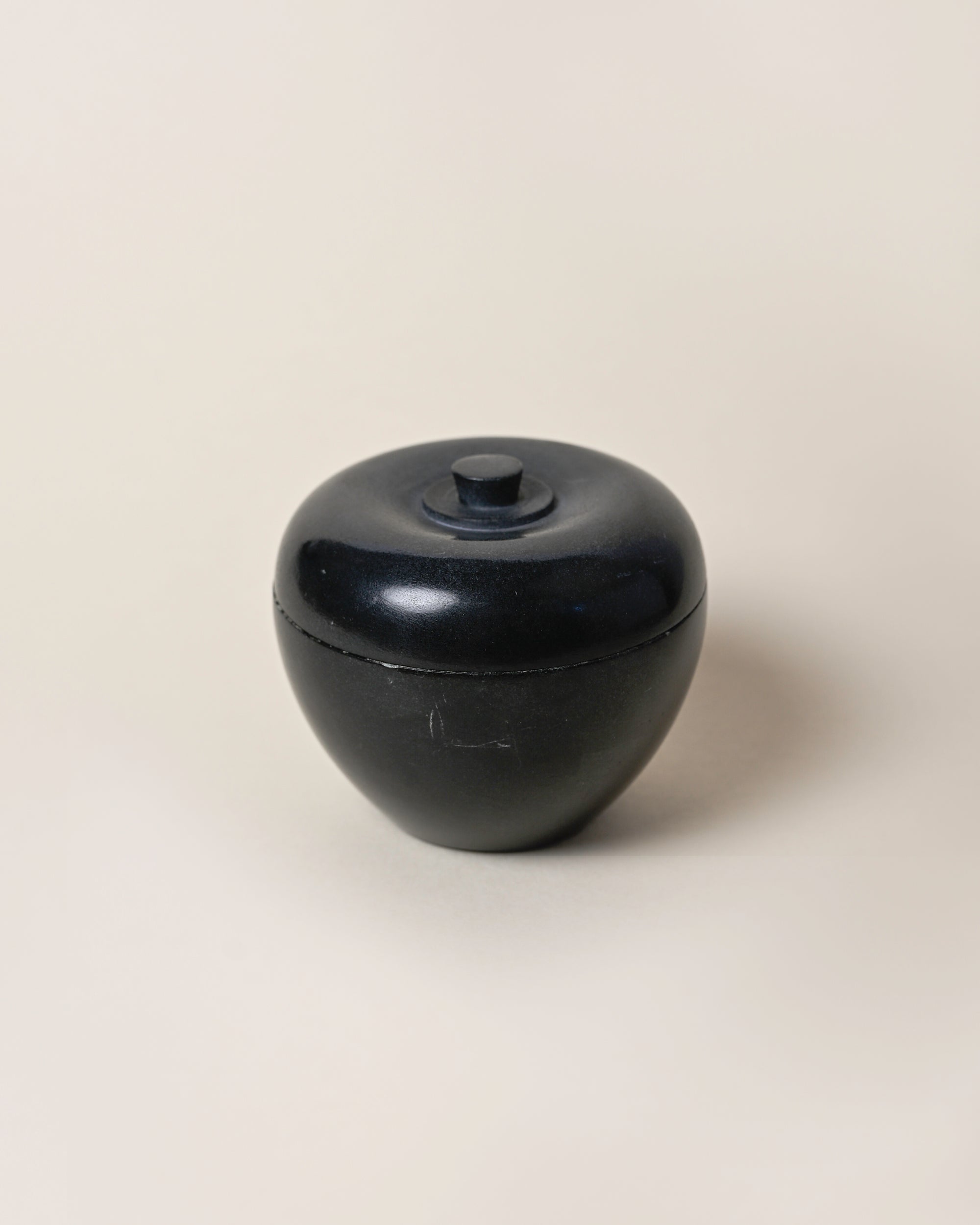 Vintage Basalt Apple Trinket Box