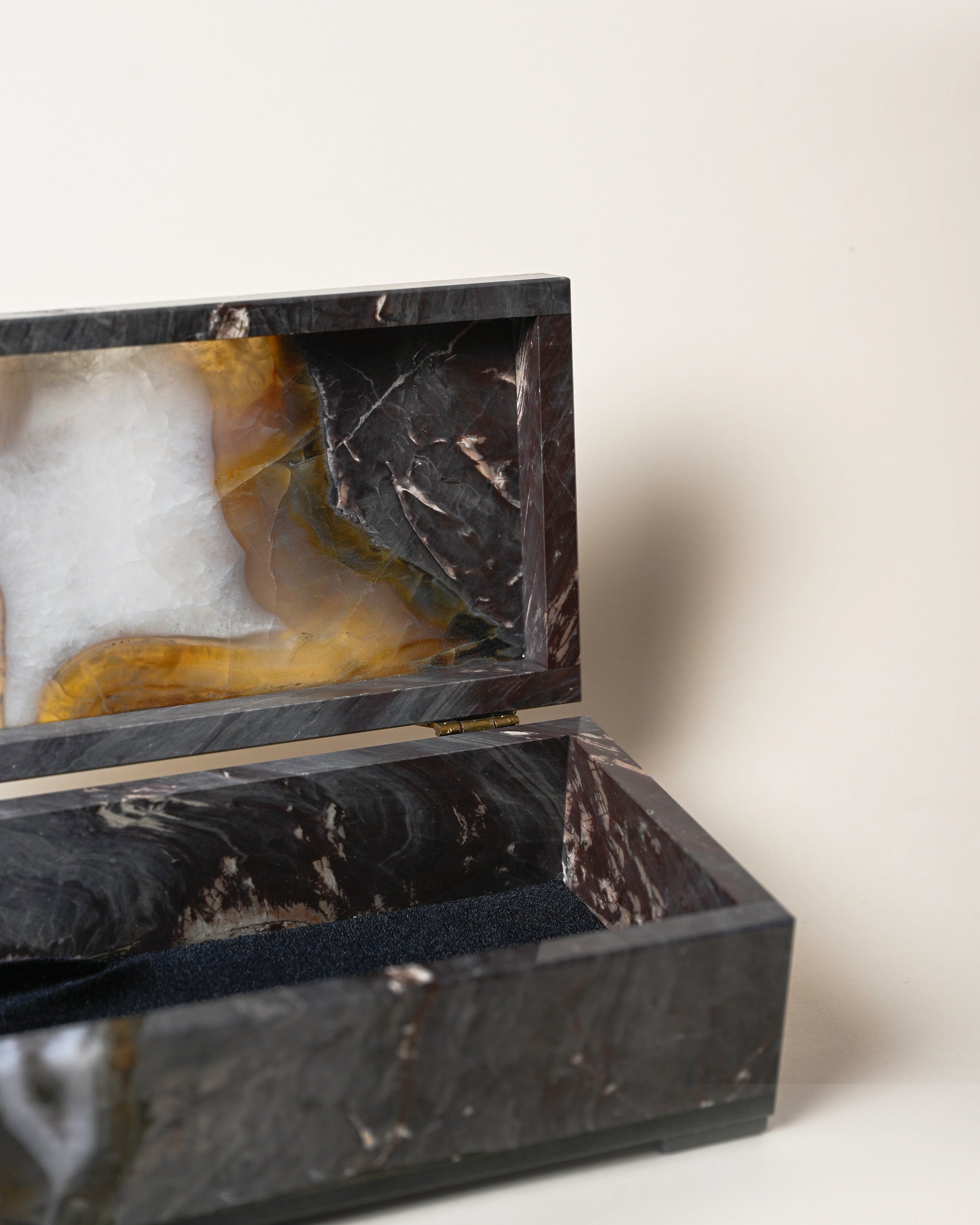 Black Marble Jewellery Box