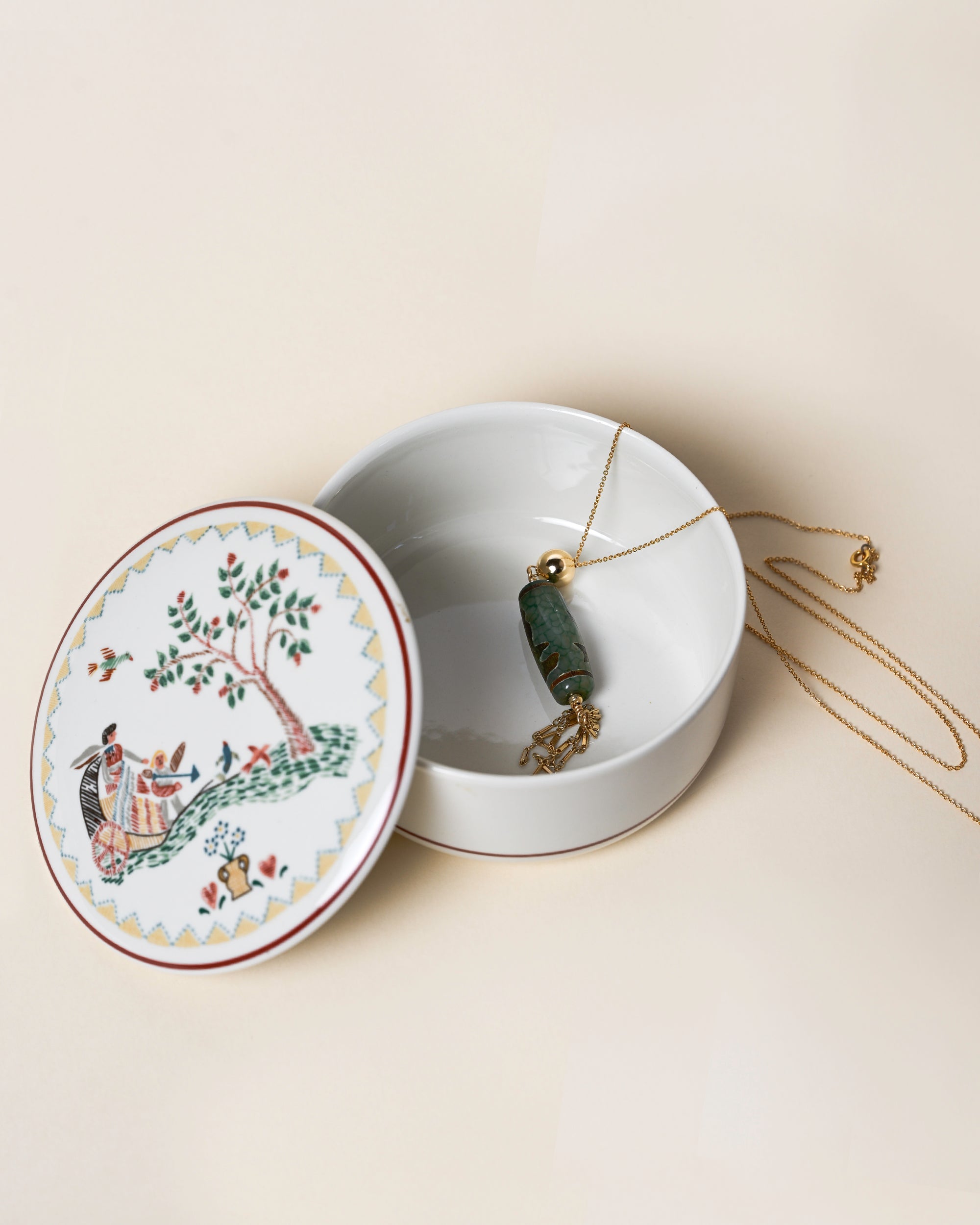 “American Sampler” Trinket box