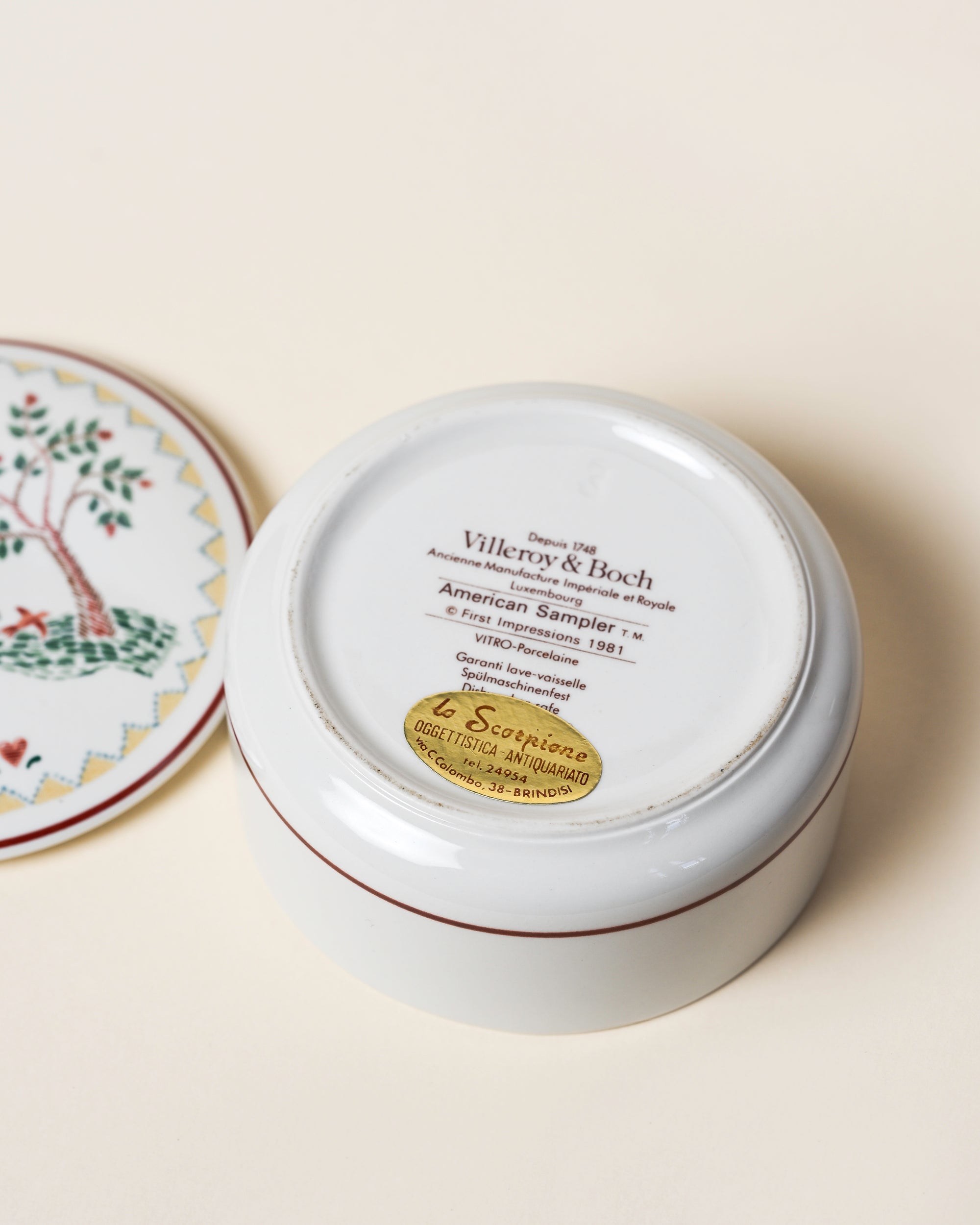 “American Sampler” Trinket box