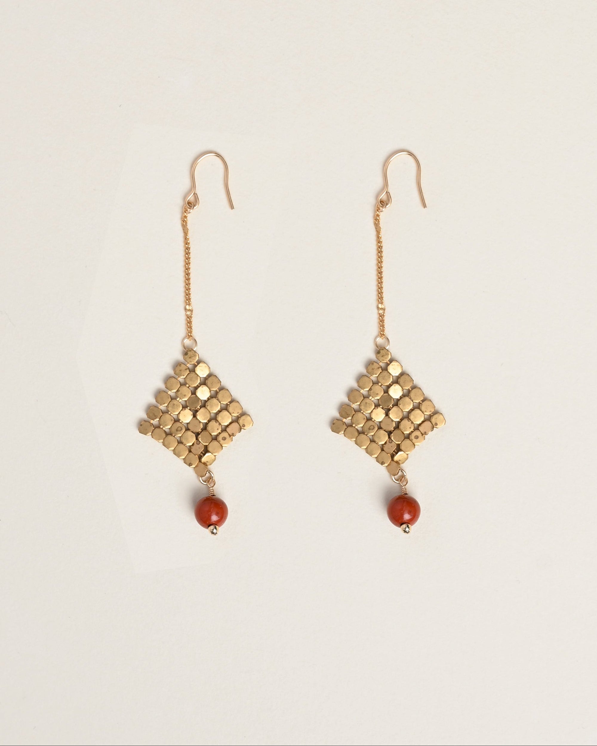 Vesper Glomesh Gold Earrings