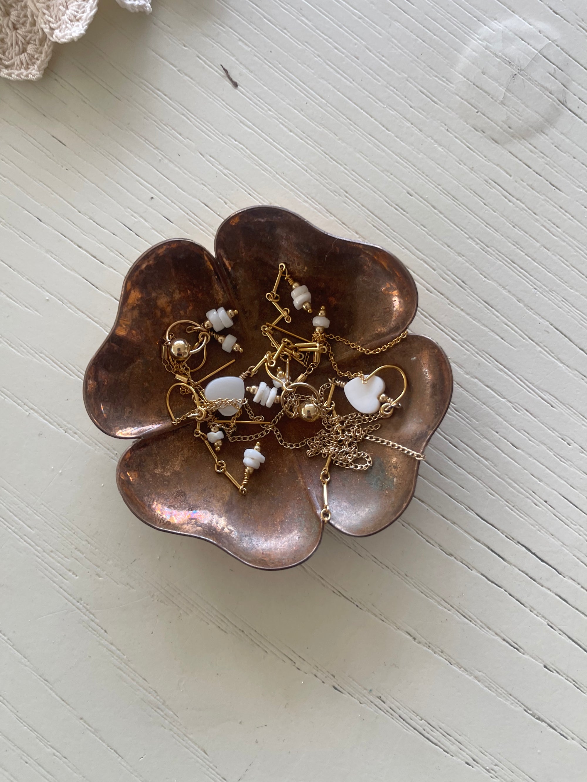 Brass & Copper Tray Set