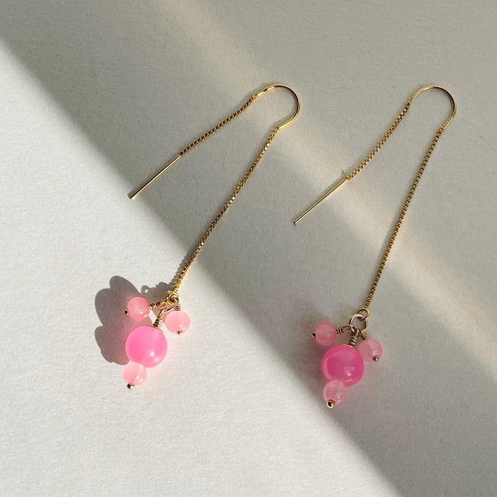Peony Thread-Through Earrings