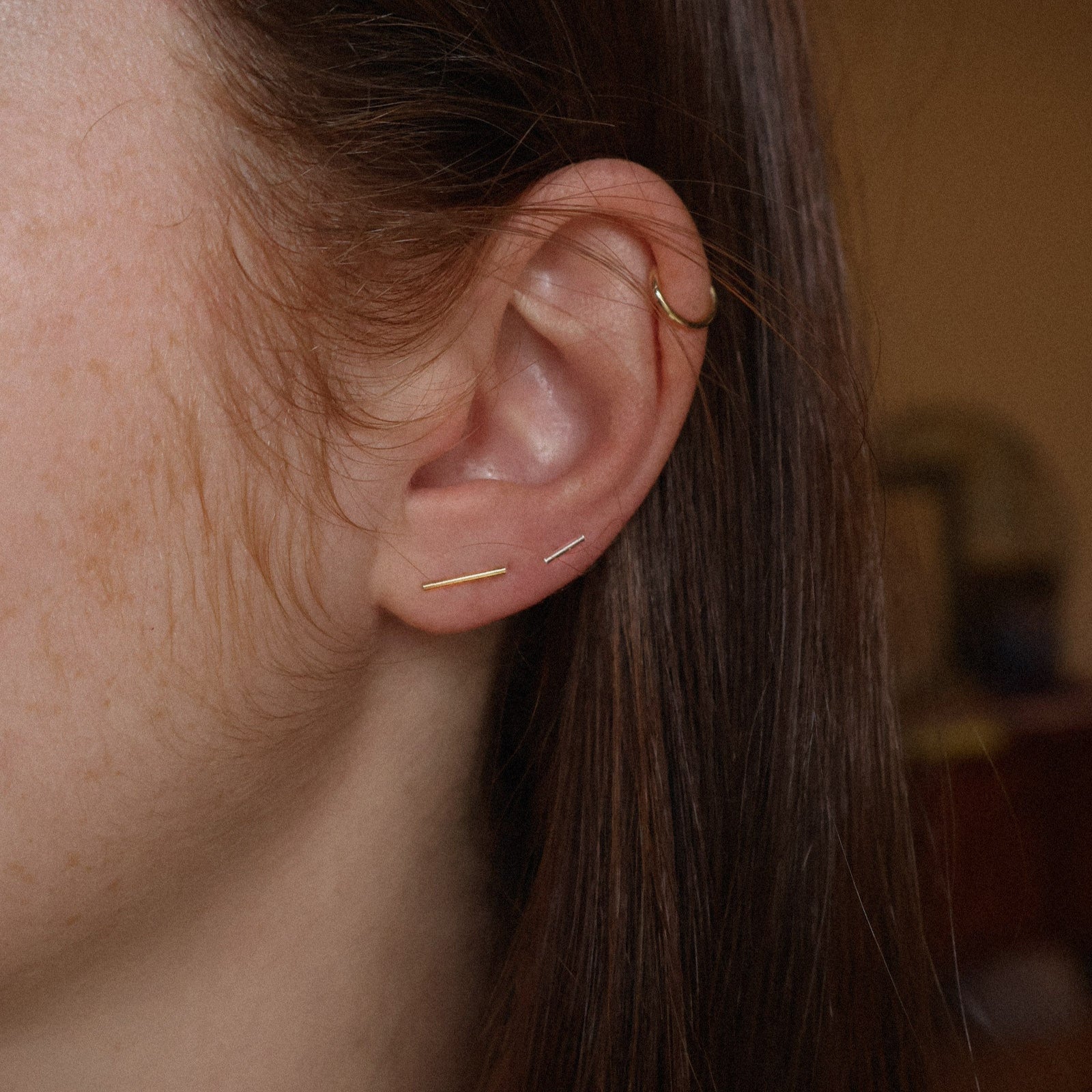 Line Stud Earrings