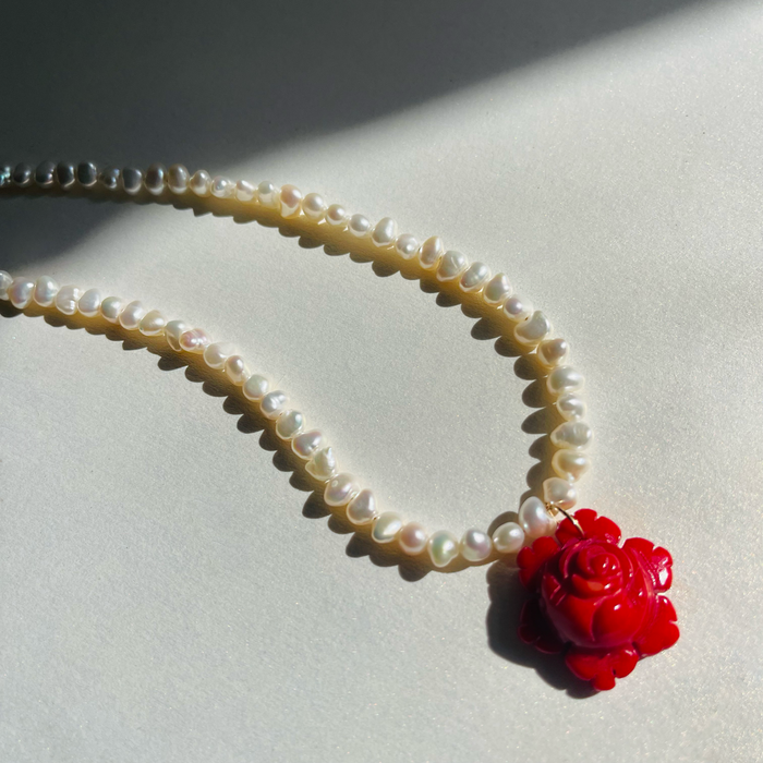 Rose Pearl Necklace