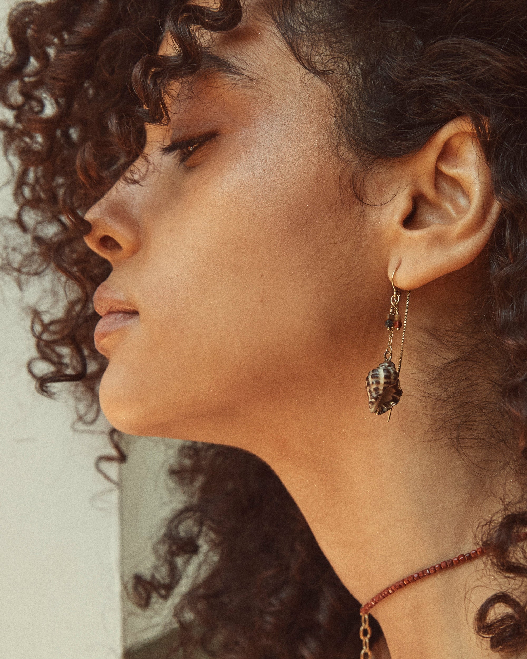 Lee Thread Through Shell Earrings