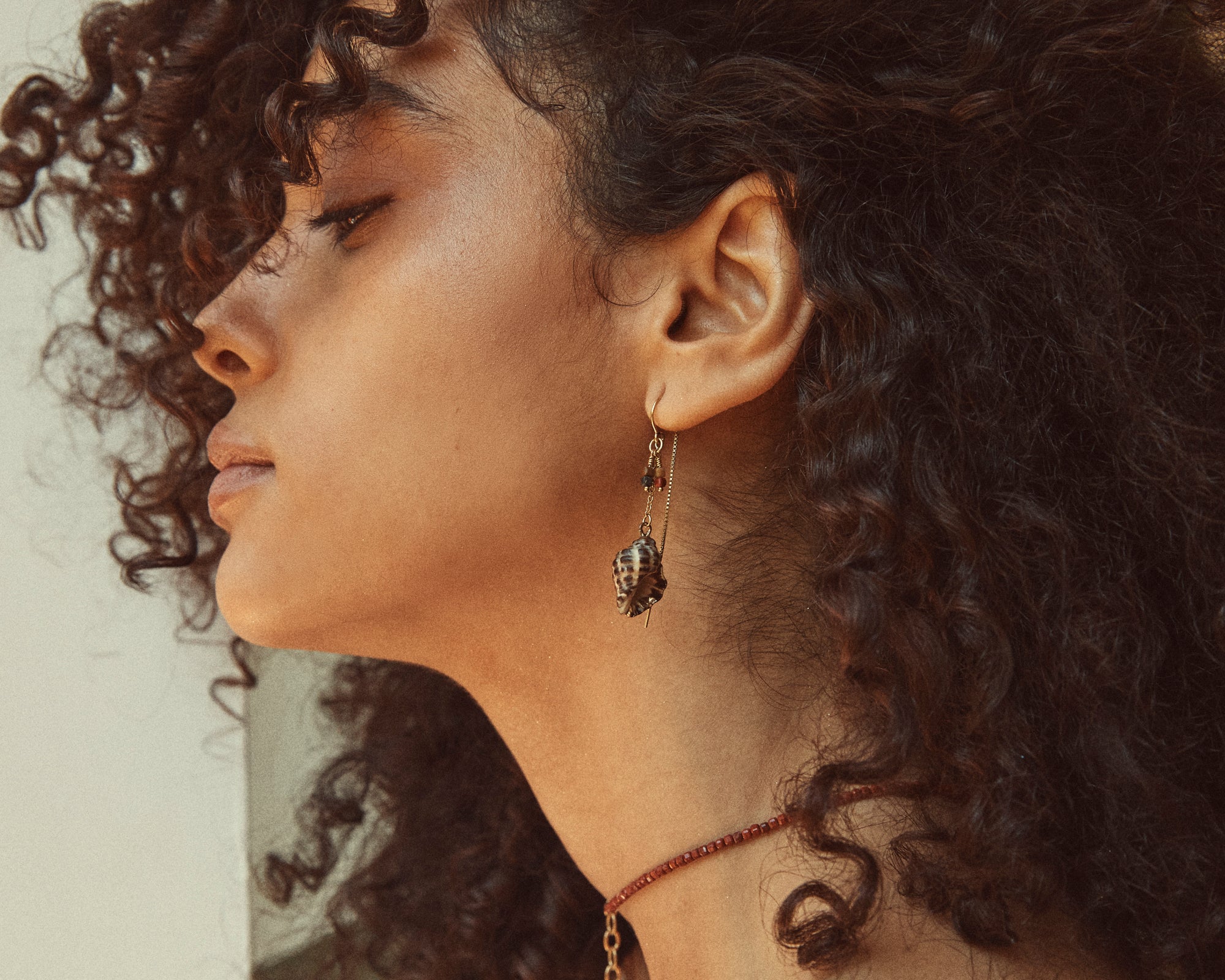 Lee Thread Through Shell Earrings