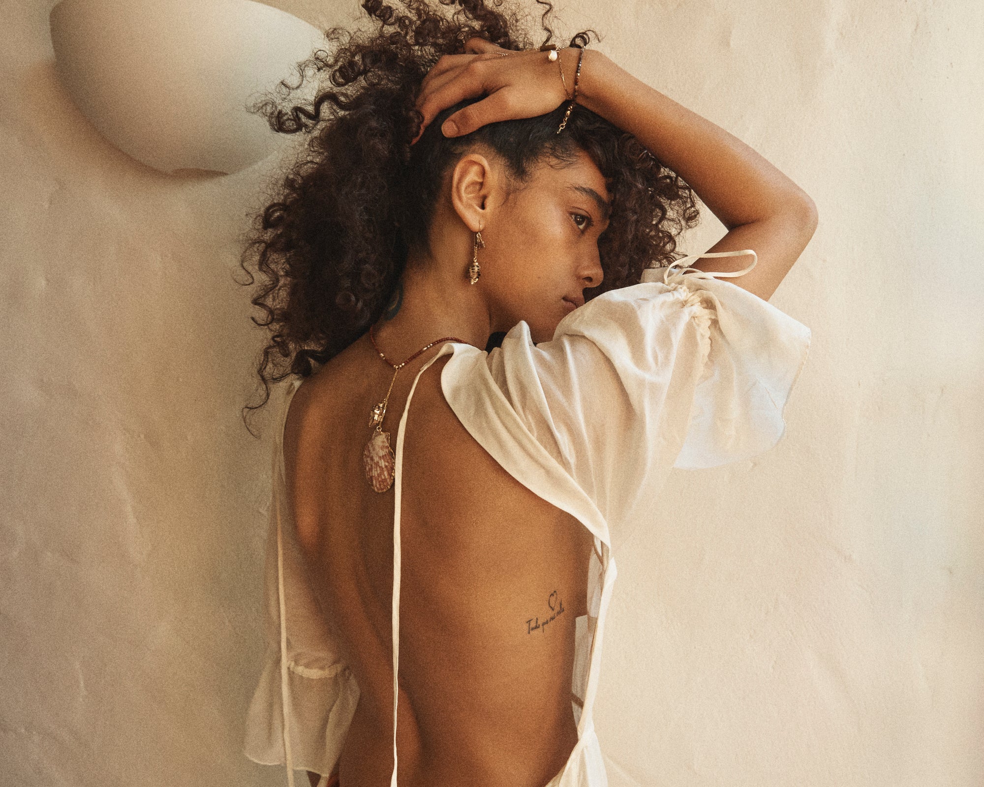 Lee Thread Through Shell Earrings