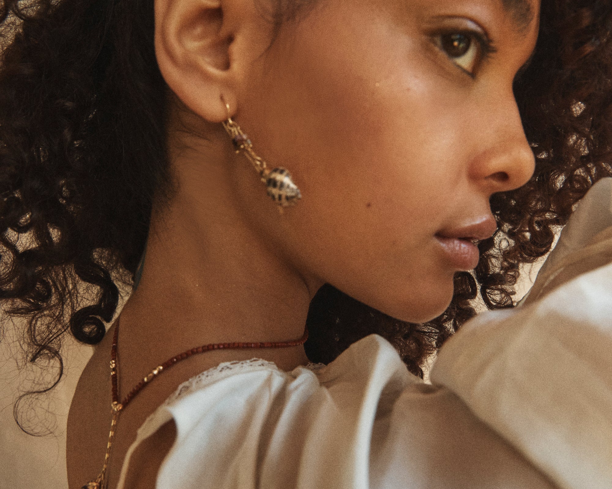 Lee Thread Through Shell Earrings