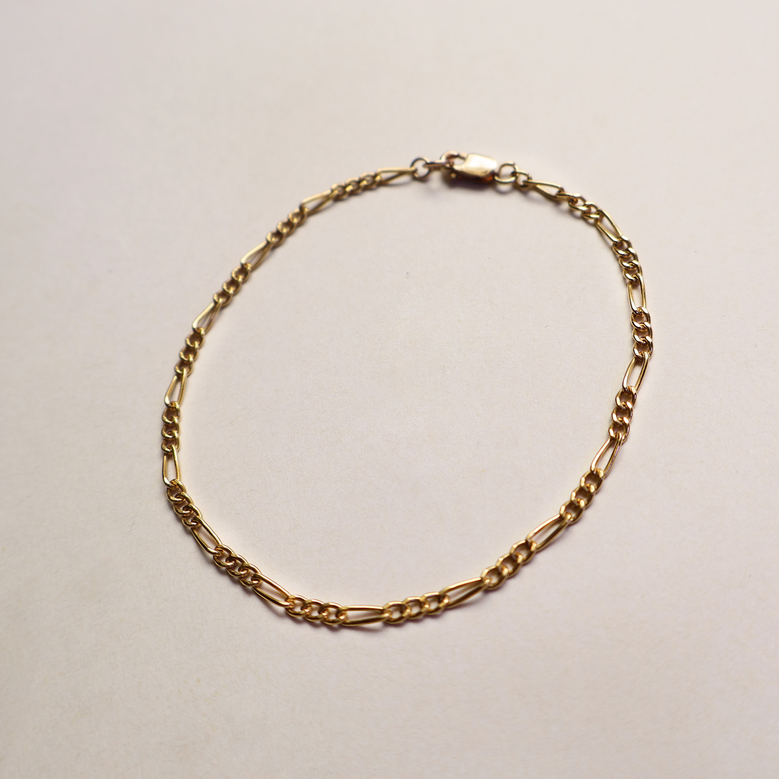 Gilded Figaro Bracelet
