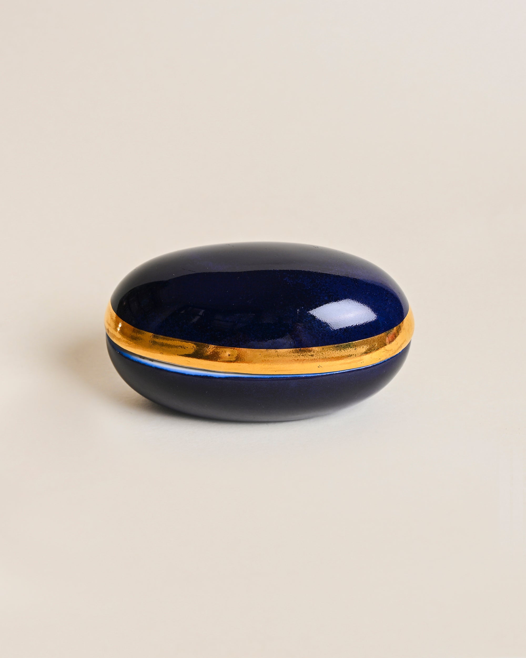 Blue and Gold Trinket Jewellery Box