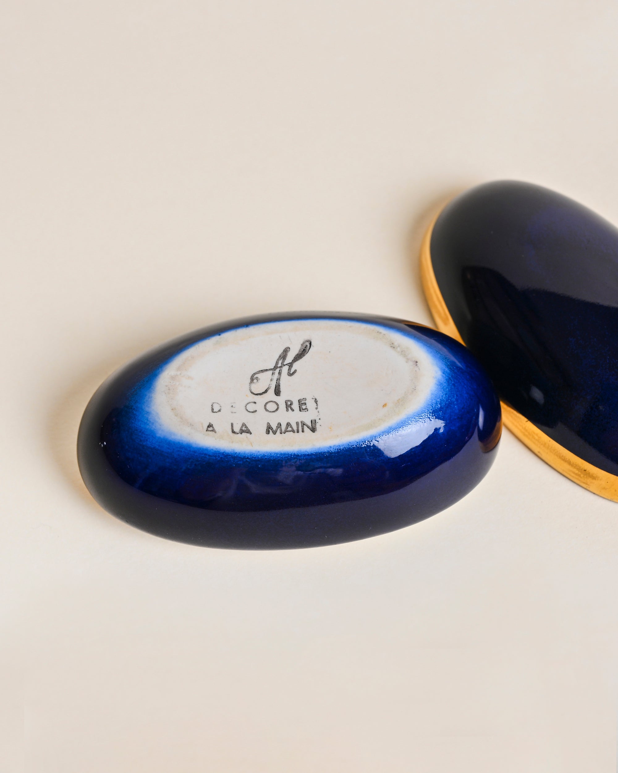 Blue and Gold Trinket Jewellery Box