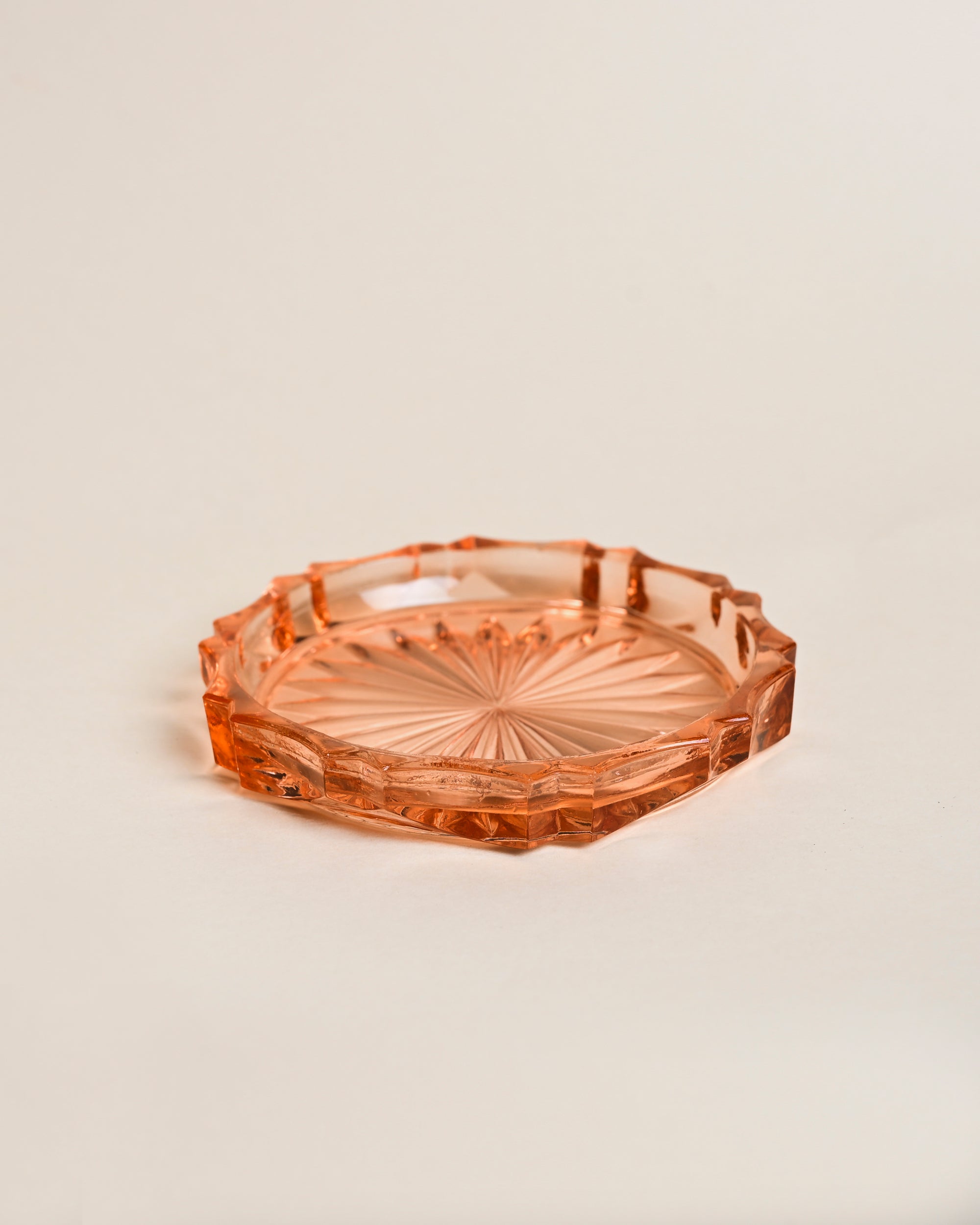 Vintage 1930s Peach Glass Dish