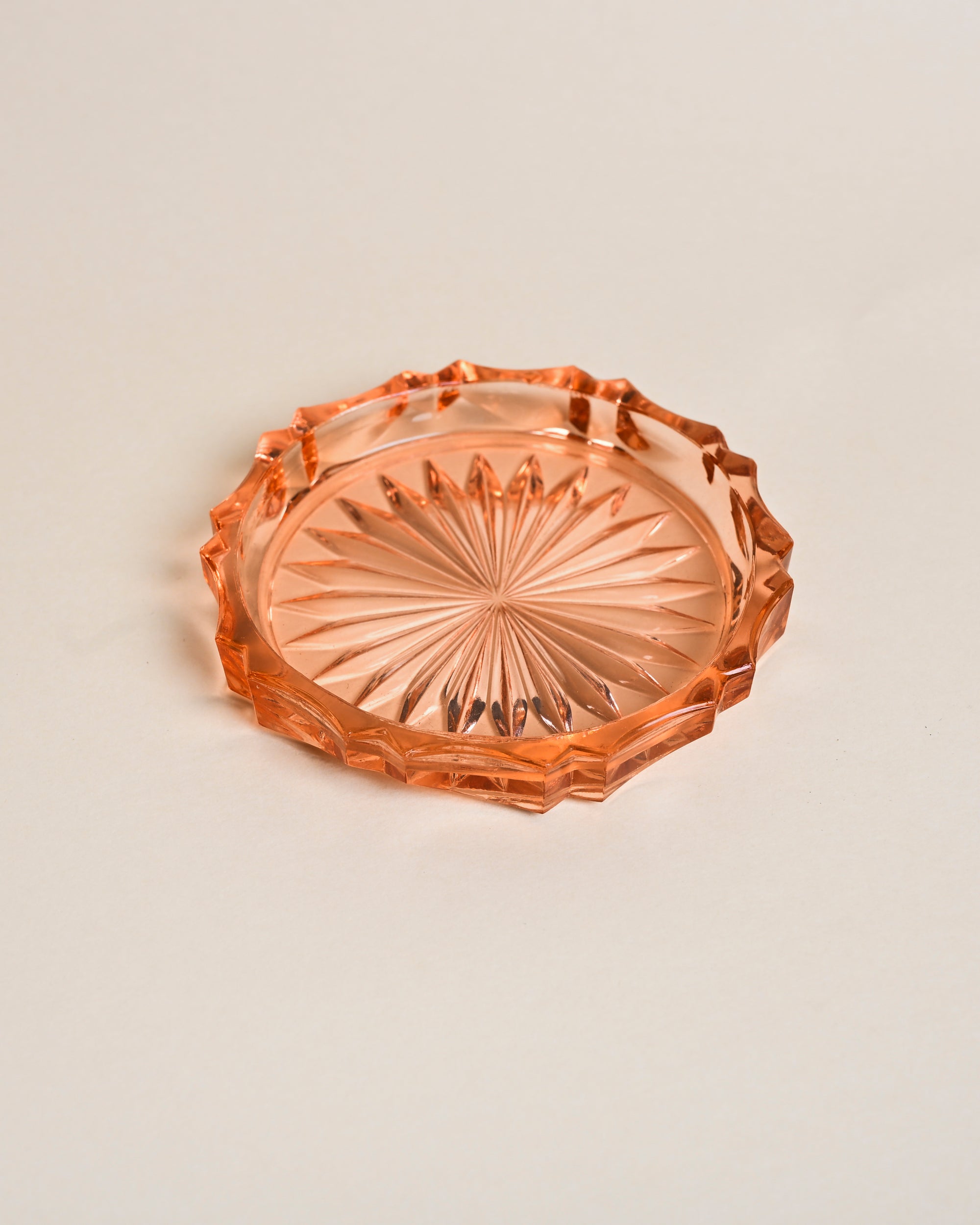 Vintage 1930s Peach Glass Dish