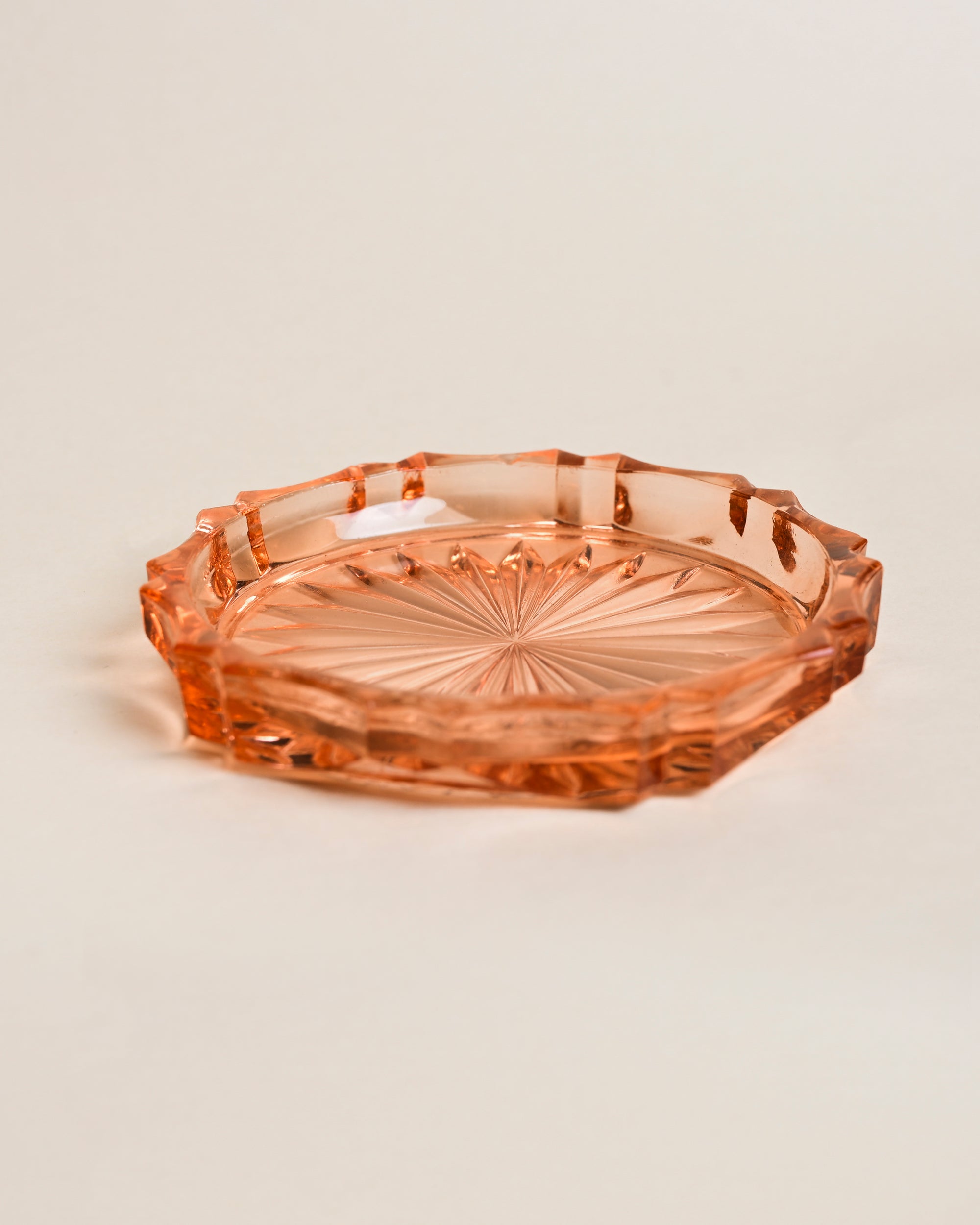 Vintage 1930s Peach Glass Dish