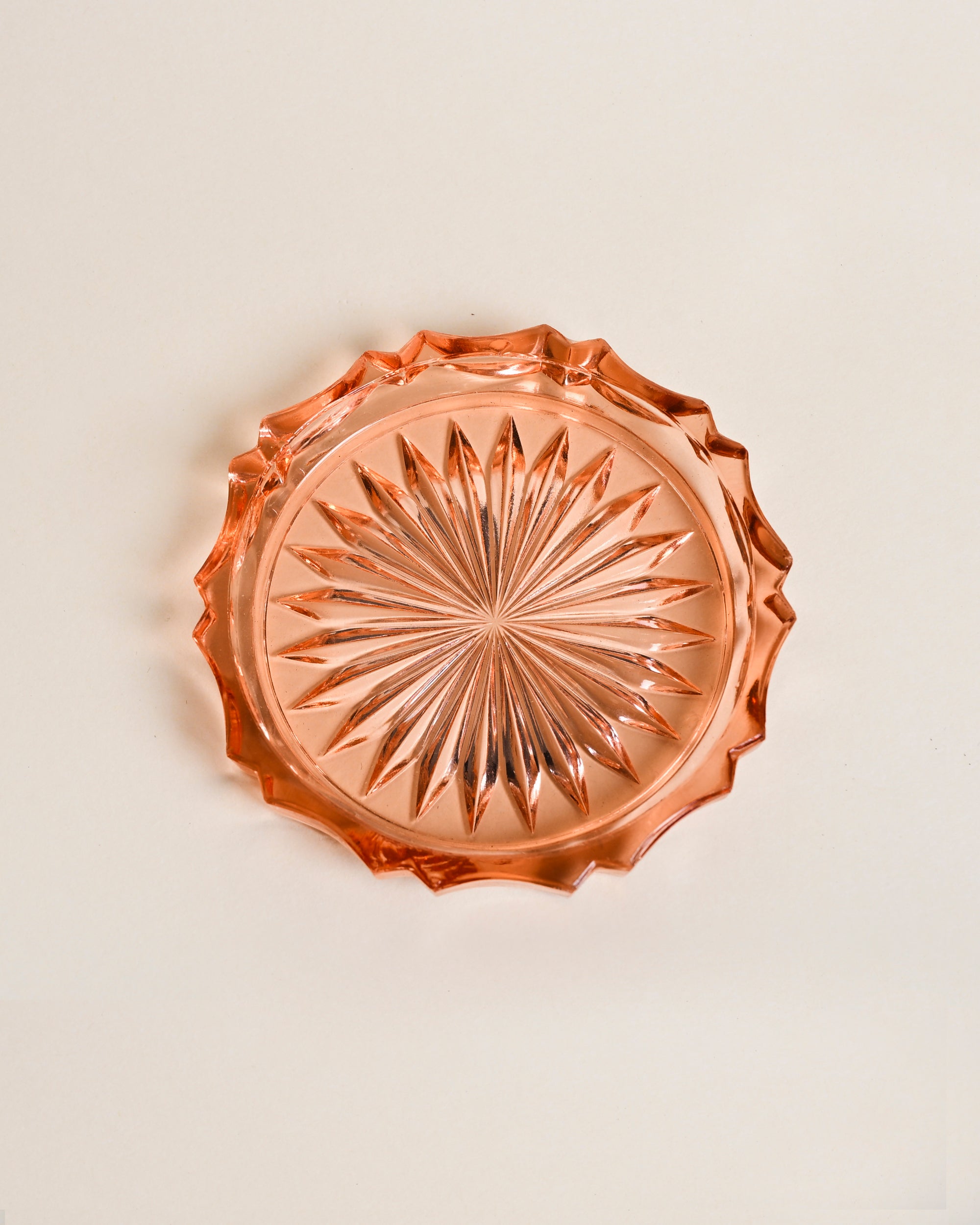 Vintage 1930s Peach Glass Dish
