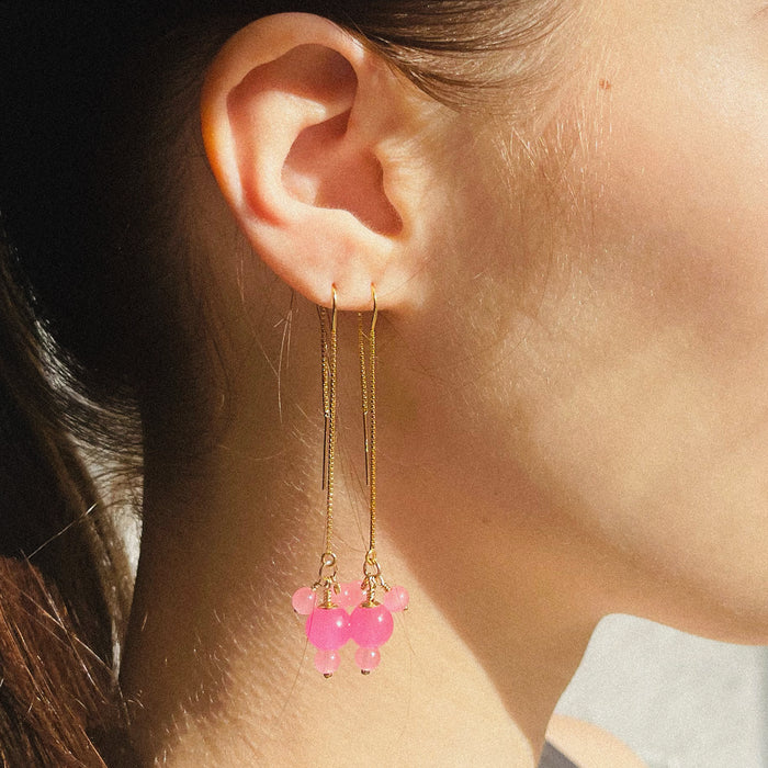 Peony Thread-Through Earrings