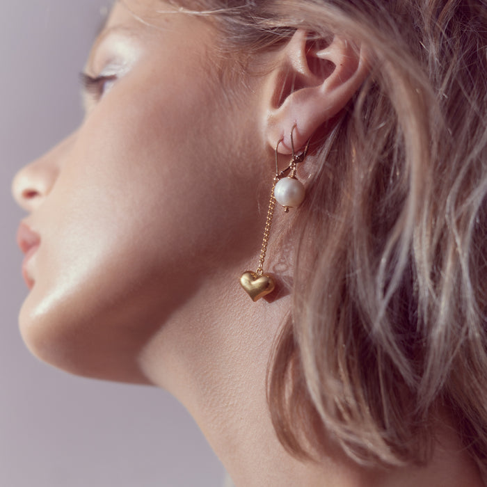 Chained Heart Earrings