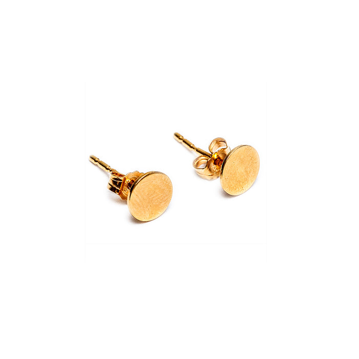 Solid Gold Dot Earrings